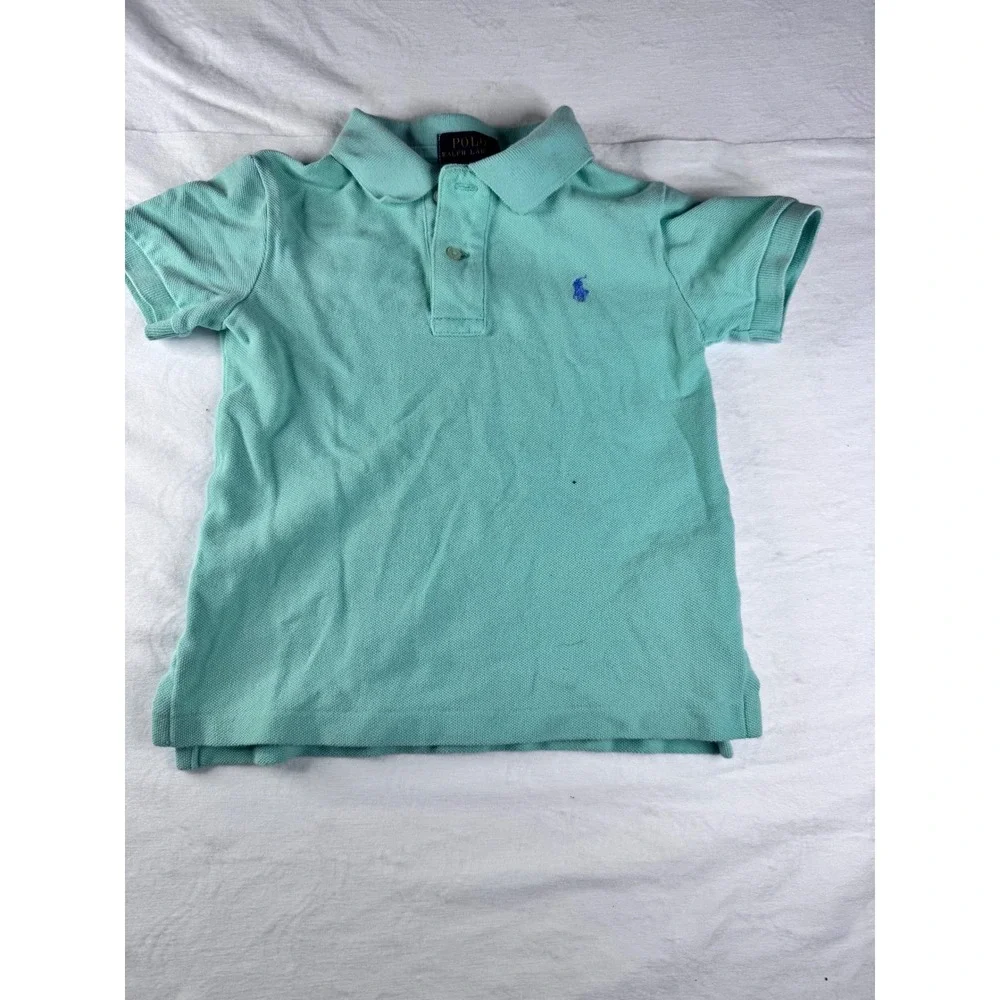 Polo Ralph Lauren Kids Mint Green Short‎ Sleeve Pique Polo Shirt Size 3 Toddler